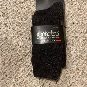 2 PR Frankalza Italy Ladies Boot Socks Merino Wool Blend